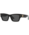 Tory Burch Logo-plaque Square-frame Sunglasses In Black