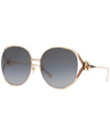 Gucci Pilot-frame Gradient-lenses Sunglasses In Gold-tone Clear