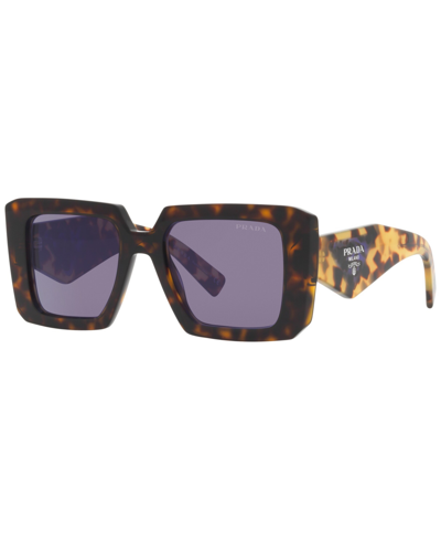 Prada Women's Low Bridge Fit Sunglasses, Pr 23ysf Mirror In Brown