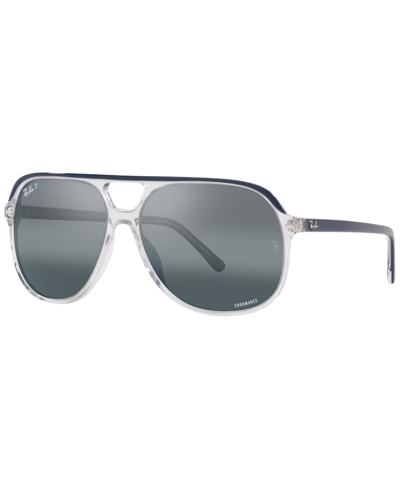 Ray Ban Unisex Polarized Sunglasses, Rb2198 Bill Chromance In Blue On Transparent