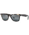Ray Ban Unisex Polarized Sunglasses, Rb2140 Wayfarer Chromance In Gray Havana