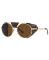 Persol Unisex Polarized Sunglasses, Po2496sz 52 In Gold-tone