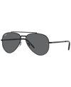 Ray Ban New Aviator Sunglasses Black Frame Grey Lenses 55-14 In Black