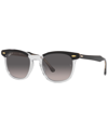 Ray Ban Hawkeye Sunglasses Black Frame Grey Lenses Polarized 50-21 In Black On Transparent