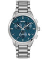 Hugo Boss Men's Chronograph Skymaster Stainless Steel Bracelet Watch 44mm Women's Shoes In Silver