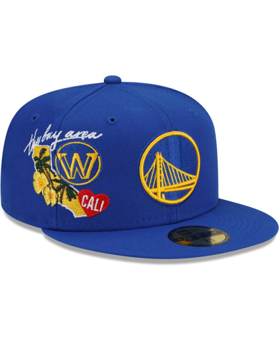 New Era Men's Royal Golden State Warriors City Cluster 59fifty Fitted Hat