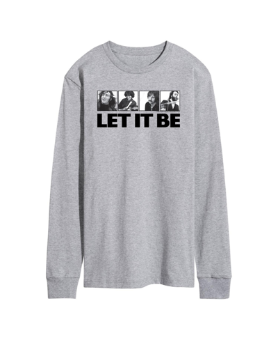 Airwaves Men's The Beatles Let It Be Long Sleeve T-shirt In Gray