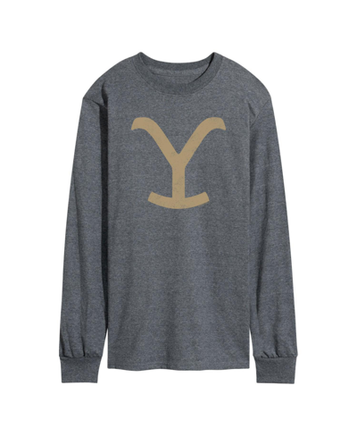 Airwaves Men's Yellowstone Y Logo Long Sleeve T-shirt In Gray