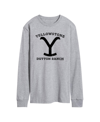 Airwaves Men's Yellowstone Dutton Ranch Y Long Sleeve T-shirt In Gray