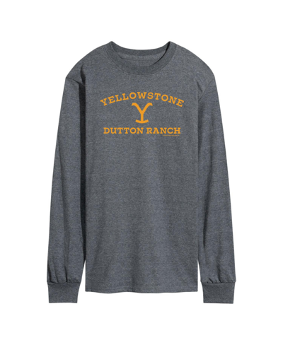 Airwaves Men's Yellowstone Dutton Ranch Long Sleeve T-shirt In Gray