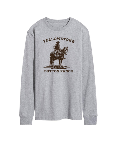 Airwaves Men's Yellowstone Cowboy Long Sleeve T-shirt In Gray