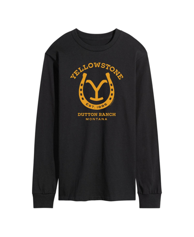 Airwaves Men's Yellowstone Horseshoe Long Sleeve T-shirt In Black