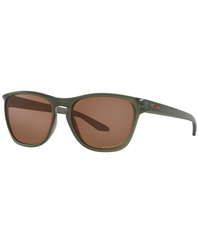 Oakley Men's Polarized Sunglasses, Oo9479 Manorburn 56 In Matte Olive Ink