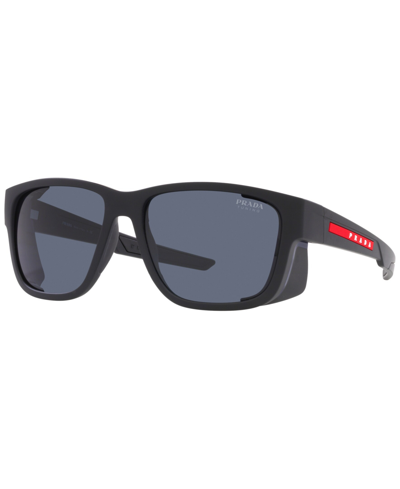 Prada Unisex Ps05vsf 59mm Sunglasses In Black Rubber