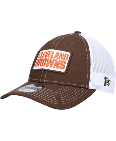 NEW ERA MEN'S BROWN CLEVELAND BROWNS 9FORTY TRUCKER SNAPBACK HAT