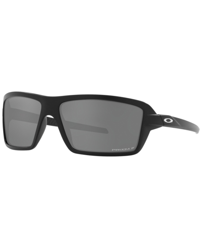 Oakley Men's Polarized Sunglasses, Oo9129 Cables 63 In Matte Black