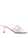 Sergio Rossi Grazie Sergio Crystal Sandals In Rosa