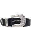 ALEXANDRE VAUTHIER EMBELLISHED-BUCKLE LEATHER BELT