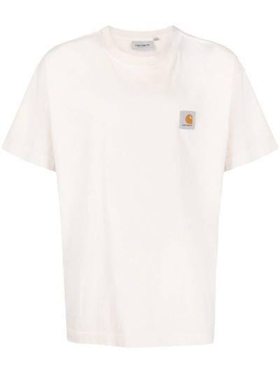 Carhartt Logo-patch Cotton T-shirt In White