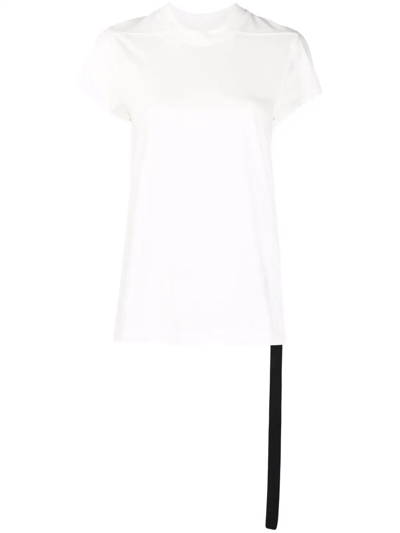 Rick Owens Drkshdw Neutral Drawstring Hem Cotton T-shirt In White