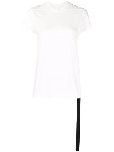 Rick Owens Drkshdw Neutral Drawstring Hem Cotton T-shirt In Neutrals