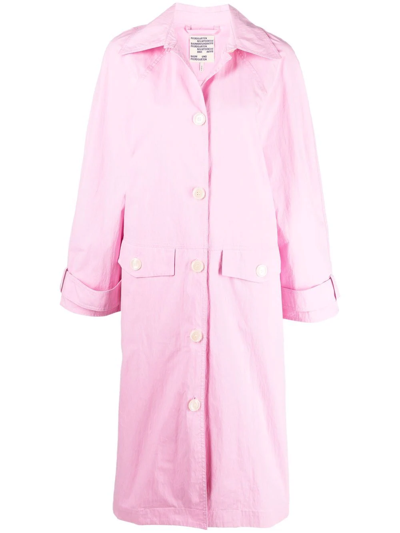 Baum Und Pferdgarten Denelia Cotton-blend Trench Coat In Pink