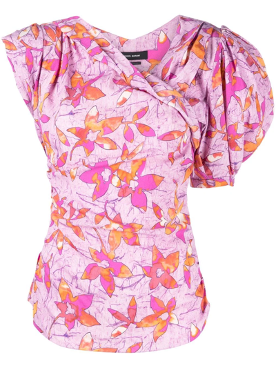 ISABEL MARANT MADINEA FLORAL-PRINT BLOUSE