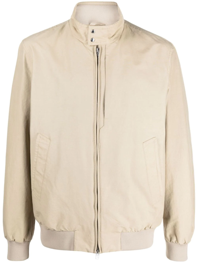 Woolrich Zip-fastening Bomber Jacket In Beige