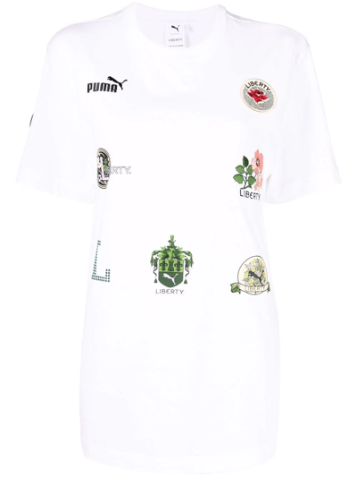 Puma Logo-print T-shirt In Weiss