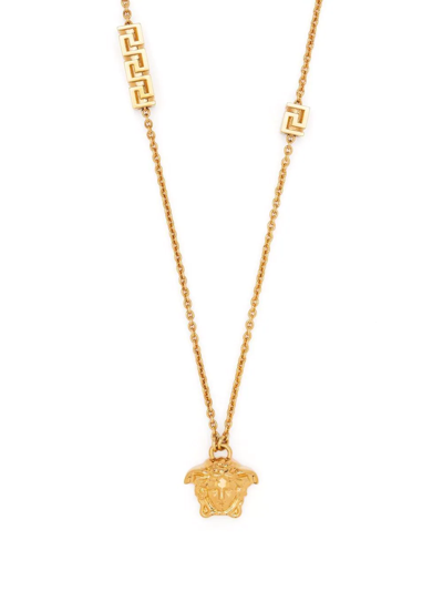 Versace Medusa Head Necklace In Gold