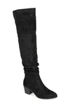 Journee Collection Zivia Faux Suede Boot In Black