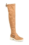 Journee Collection Extra Wide Calf Salisa Boots In Tan