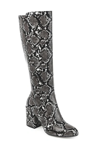 Journee Collection Women's Tavia Wide Calf Knee High Boots In Snake