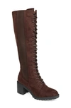 Journee Collection Jenicca Lace-up Tall Boot In Brown