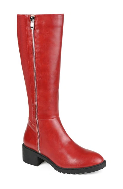 Journee Collection Morgaan Tall Boot In Red
