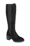 Journee Collection Women's Jenicca Extra Wide Calf Lace Up Boots In Black