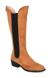 Journee Collection Celesst Tall Chelsea Boot In Cognac