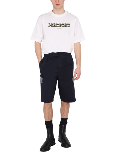 Missoni Cargo Shorts With Drawstring Waist For Men In Blue