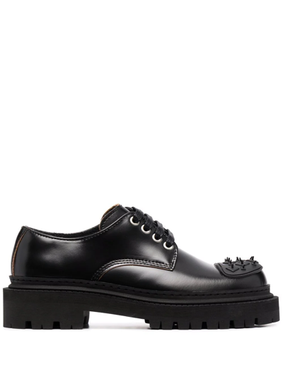 Camperlab Eki Spike-studded Leather Shoes In Black