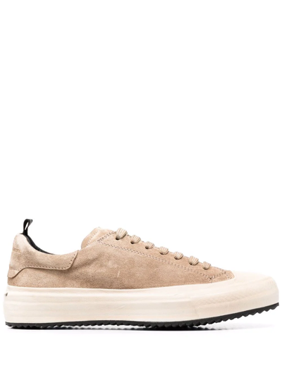 Officine Creative Mes Suede Sneakers In Nude