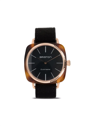 Briston Watches Clubmaster Elegant 37mm Watch In Schwarz