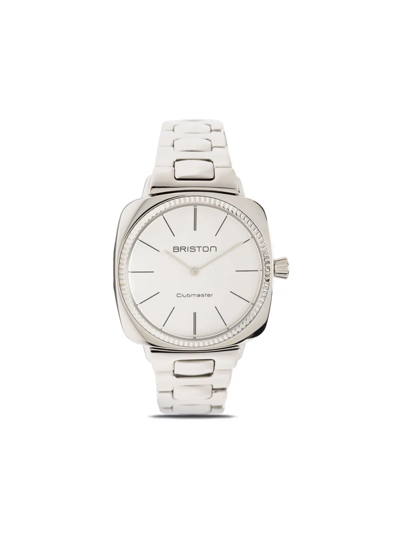 Briston Watches Clubmaster Elegant 37mm Watch In Weiss