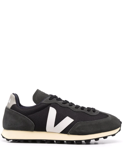 Veja Rio Branco Panelled Mesh Sneakers In Black