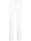 Incotex Slim-cut Cotton Trousers In Weiss