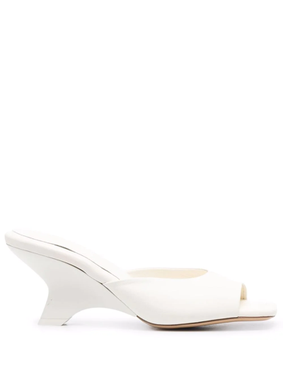 Gia Borghini Ivory Nappa Leather Gia 7 Sandals In White