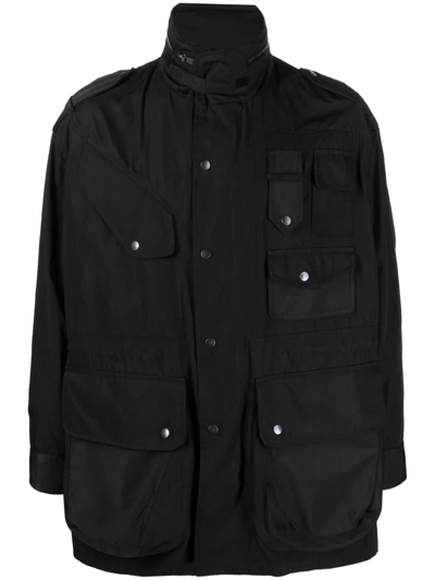 Neil Barrett Utility Shirt Jacket In Black