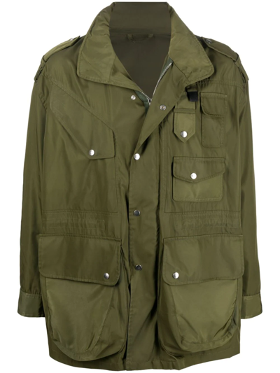 Neil Barrett Military Pocket Oversized Field Jacket In Green