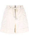 Moncler Drawstring-waist Knee-length Shorts In Nude