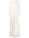 SELF-PORTRAIT LONG-SLEEVE PLEATED GOWN