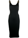 VERSACE JEANS COUTURE BUCKLE-STRAP KNITTED DRESS